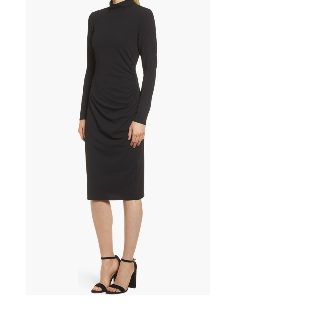 Elegant Black Long Sleeve Dress